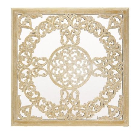 LR RESOURCES LR Resources DECOR20016MLT2B01 35.5 x 36 x 1 in. Vintage Mosaic Overlay Wall Mirror - Square DECOR20016MLT2B01
